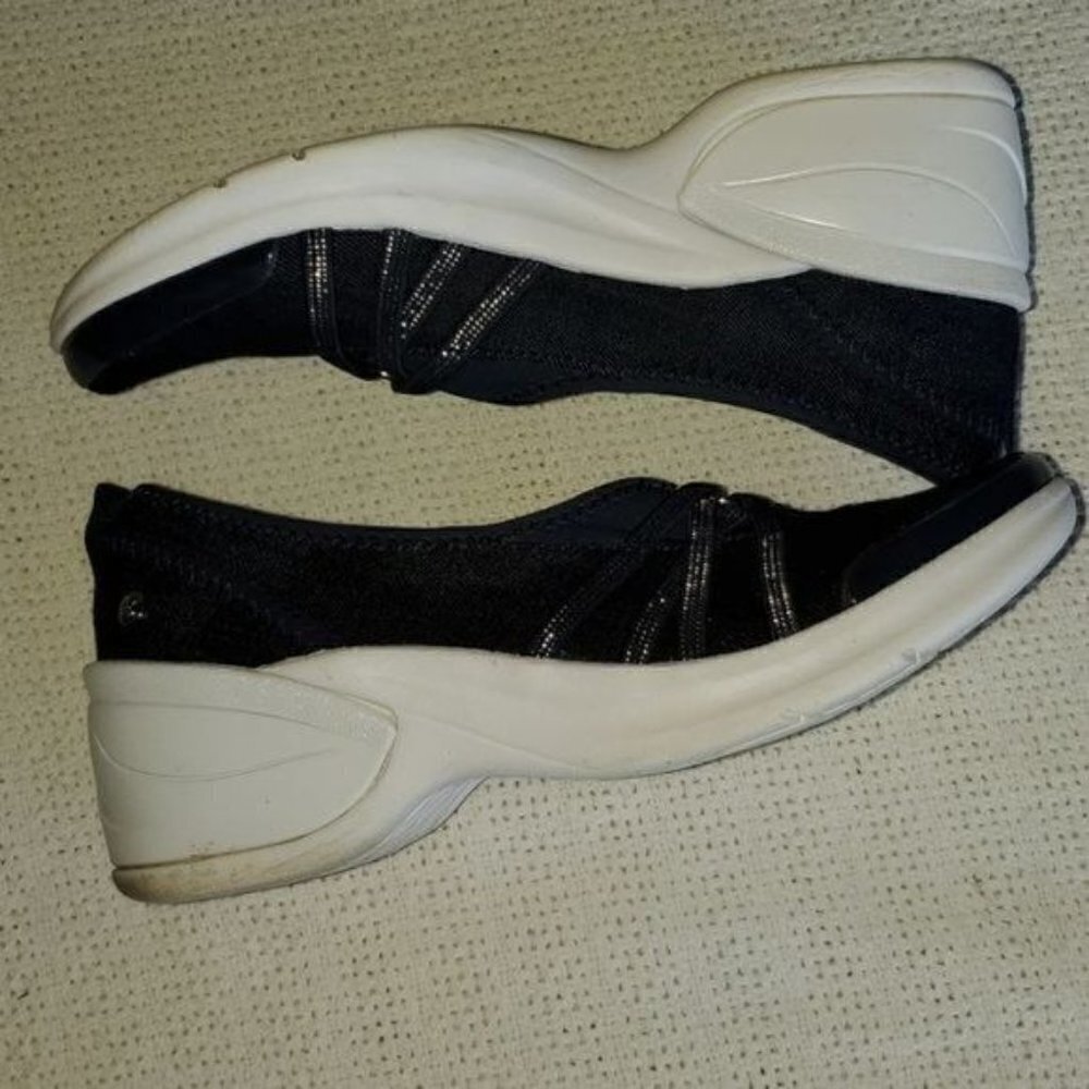 Bzees Navy Blue Slip On Loafers Cloud Technology Wedge Comfort Shoes Womens 6.5 - Picture 4 of 9